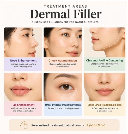 Dermal Filler Treatment Areas